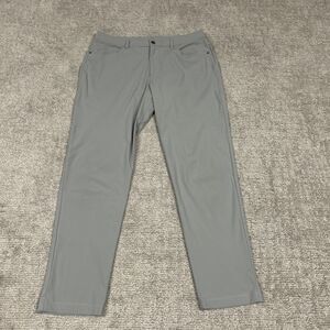 Lululemon Pants Mens 34 ABC Pants Gray Classic Fit Stretch Warpstreme *Hole